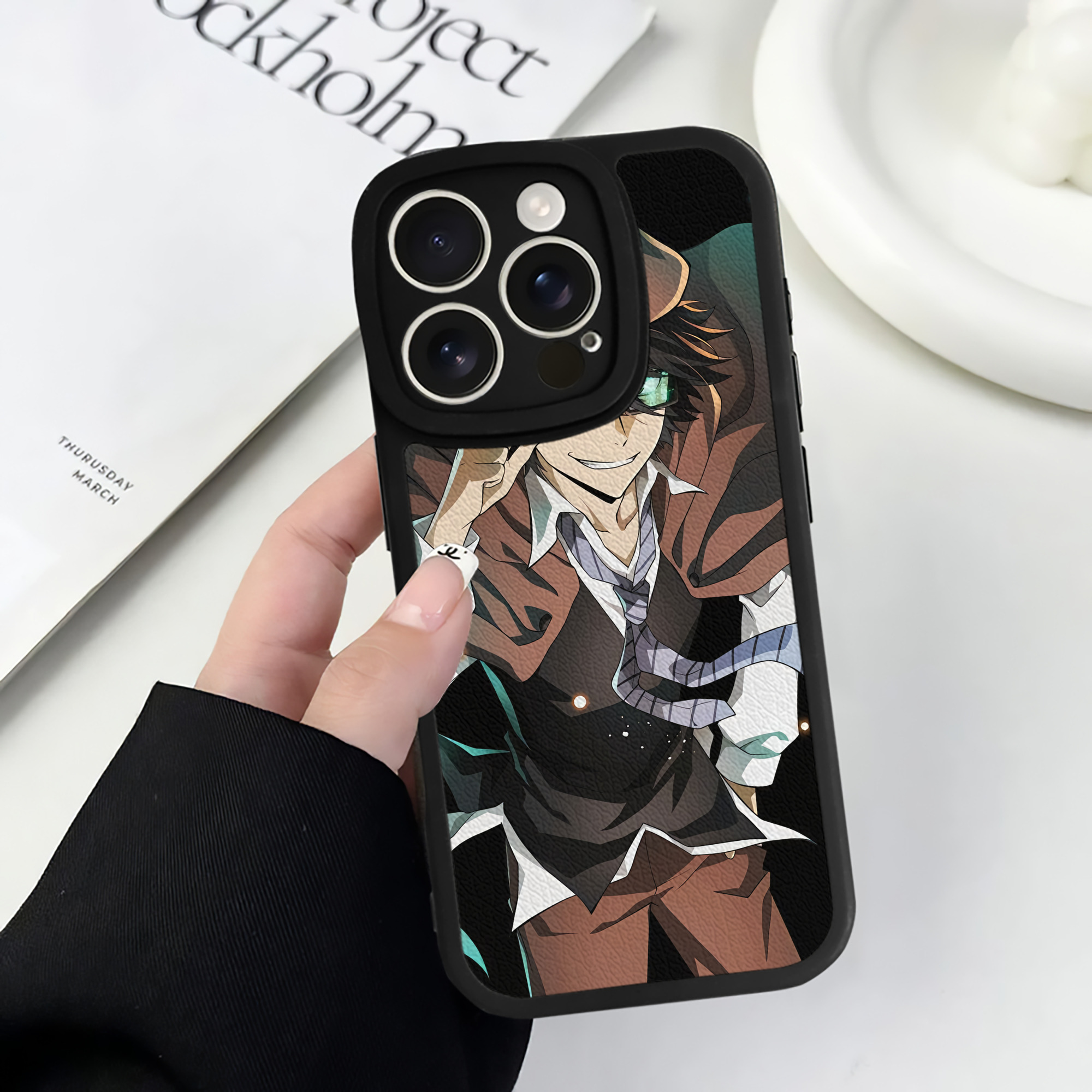 （画像用） 文豪ストレイドッグス Bungo Stray Dogs 【iPhone 16シリーズ対応】シリコンスマホケース（レザー調） 材質：シリコン